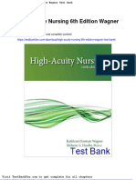 Full Download High Acuity Nursing 6th Edition Wagner Test Bank