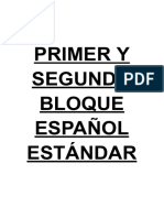 Apuntes 1º y 2º Bloque. Español Estándar.