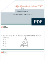 Geometry Test Paper For CAT QA - Triangles