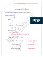 Unit - IV Laplace Transform - Division by T Theorem