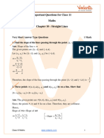 CBSE Class 11 Maths Chapter 10 - Straight Lines Important Questions 2022-23
