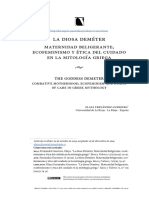 La Diosa Deméter: Maternidad Beligerante, Ecofeminismo y Ética Del Cuidado en La Mitología Griega