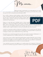 Carta Documento Agradecimiento Cliente Orgánica Delicada Sencilla Acuarelas Marrón y Beis