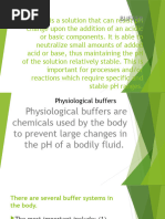 Buffers Biochemistry