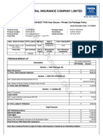 Tata AIG Motor Premium Quote - 3184 - QT - 23 - 6212043790