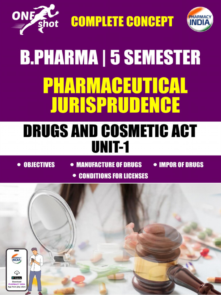 Unit 1 Pharma Jurisprudence One Shot Notes | PDF | Over The Counter ...