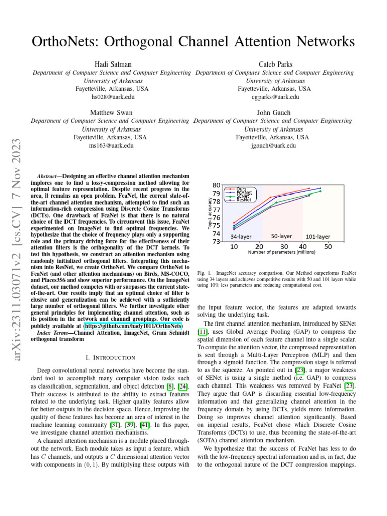 OrthoNets: Orthogonal Channel Attention Networks | PDF | Attention ...