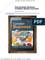 Full Download Understanding Canadian Business Canadian 9th Edition Nickels Test Bank