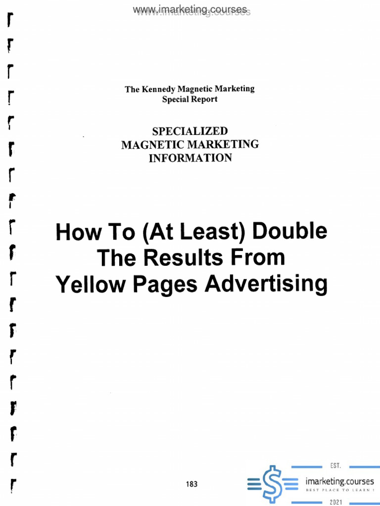13How To (At Least) Double The Results From Yellow Page Advertising PDF