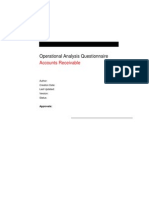 Operational Analysis Questionnaire: Accounts Receivable