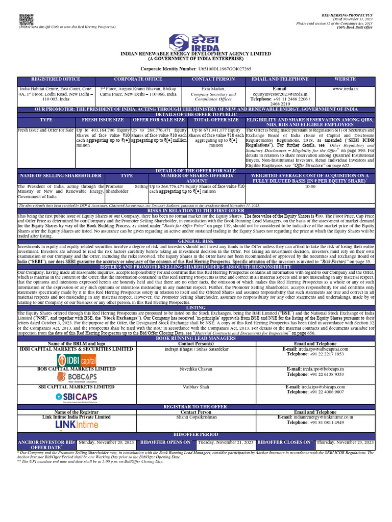 Company Secretary and Compliance Officer: Red Herring Prospectus | PDF ...