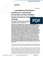 High Prevalence of Antibiotic Resistance in Commensal Human Sources in Community Settings