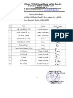 23.1 Daftar Hadir Rapat Pengembangan Visi Misi