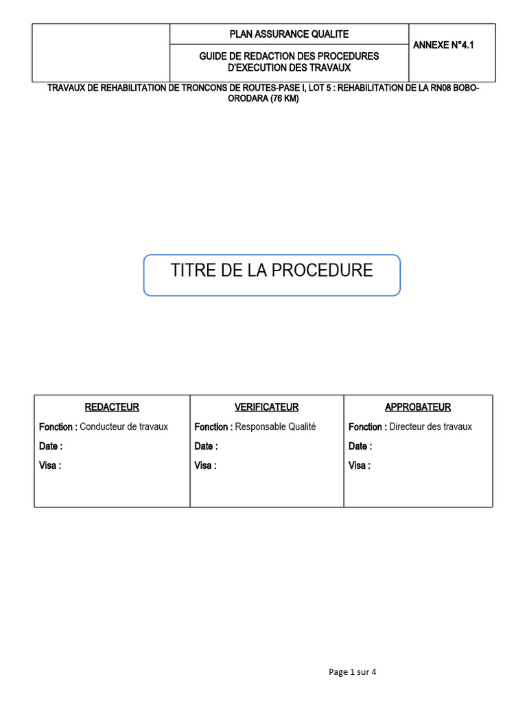 Guide de Rédaction des Procédures HSE | PDF