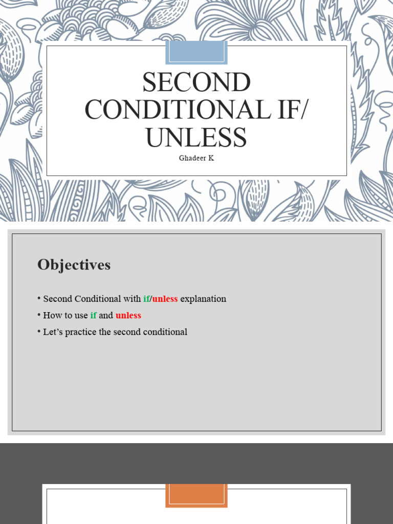 Second Conditional Guide | PDF | Verb | Grammatical Tense