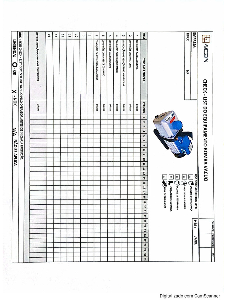 Check Bomba A Vácuo | PDF