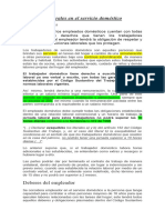 Derechos Laborales en El Servicio Doméstico Año 2017