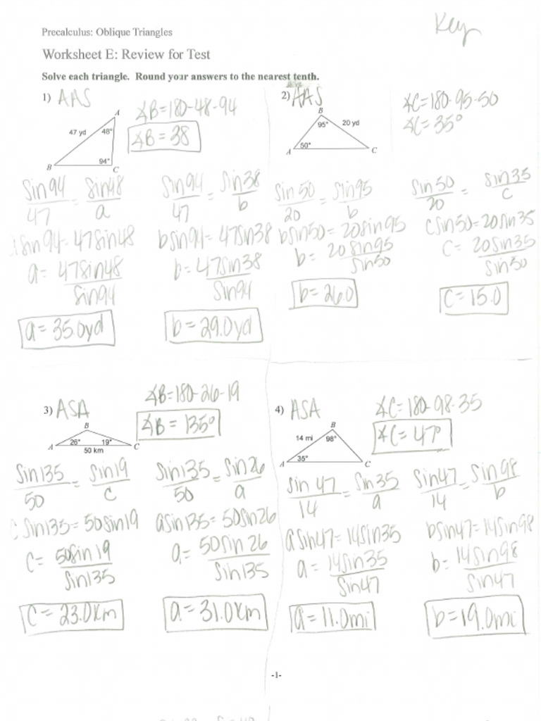 Pc oblique triangles key pre calculus pdf