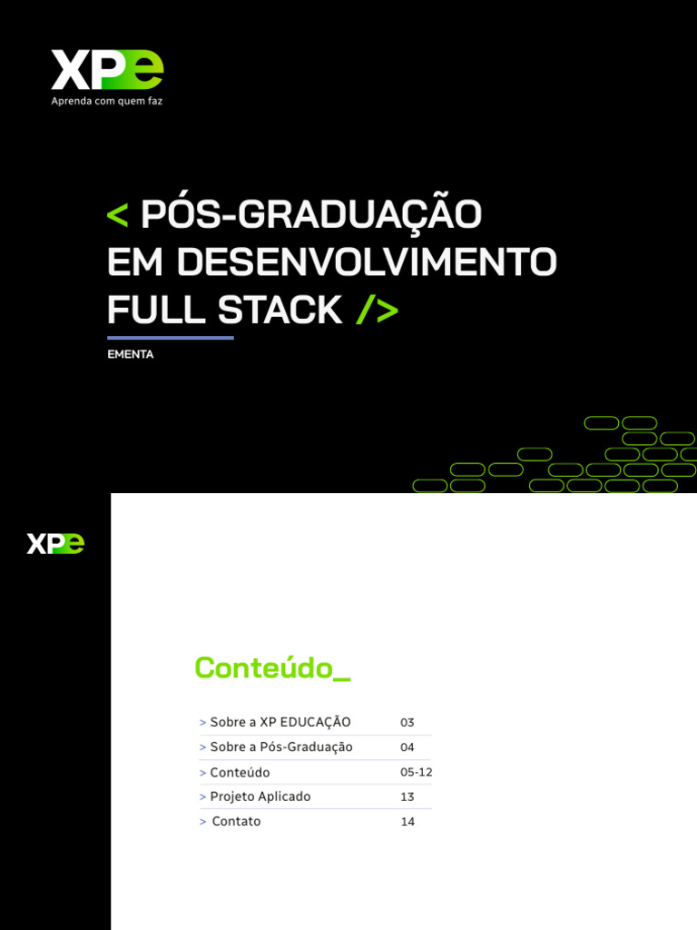 Pós-Graduação em Desenvolvimento Full Stack | PDF | Script Java | Pós ...