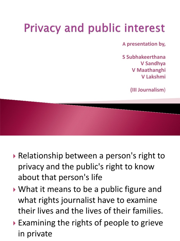 Balancing Privacy and Public Interest PDF Mass Media Privacy(02)