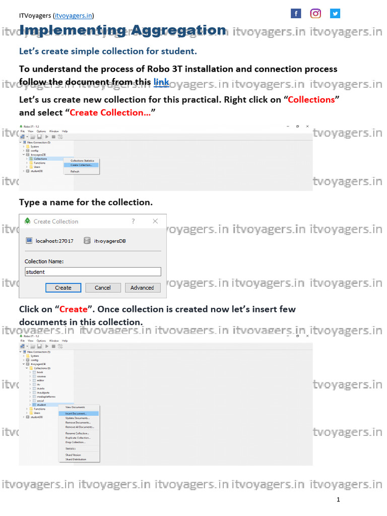 Itvoyagers Aggregation in Mongodb | PDF | Mongo Db | Parameter ...