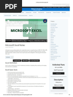 Excel Short Notes