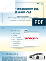 Hybrid Transmission Use in Honda Car