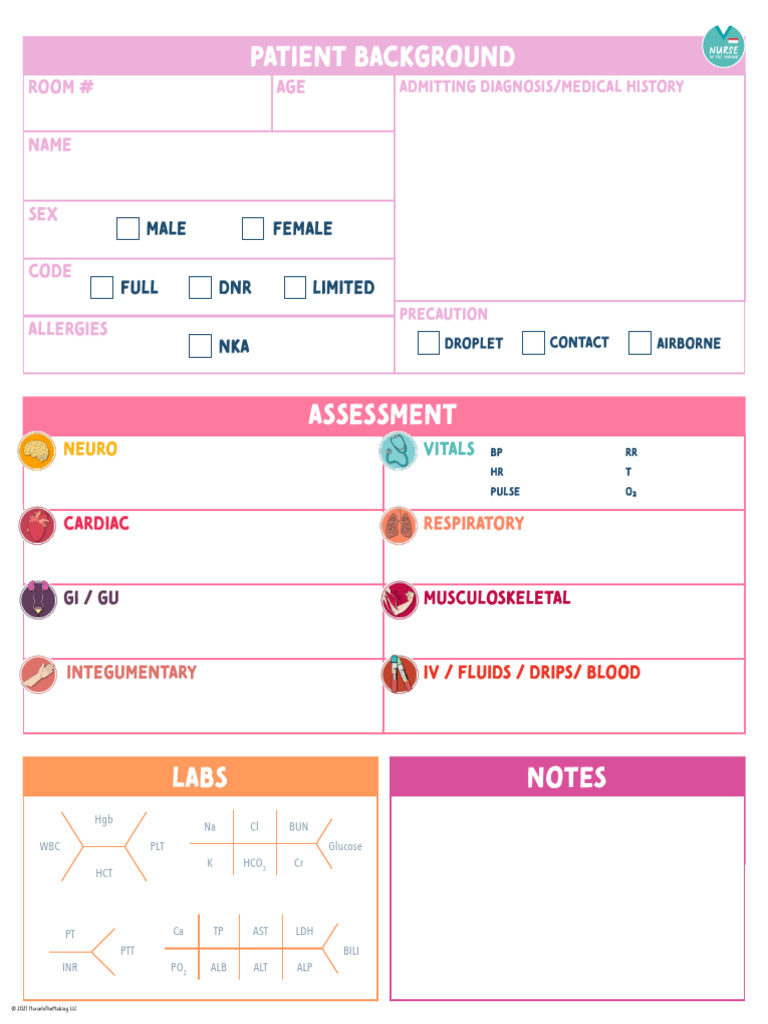 Clinical template sheets PDF Pulse Medical Specialties