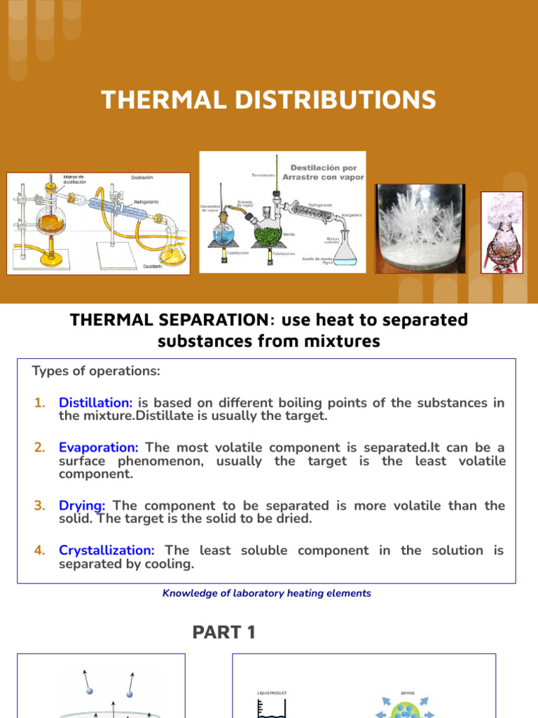 Thermal Separation Techniques Explained | PDF | Distillation ...