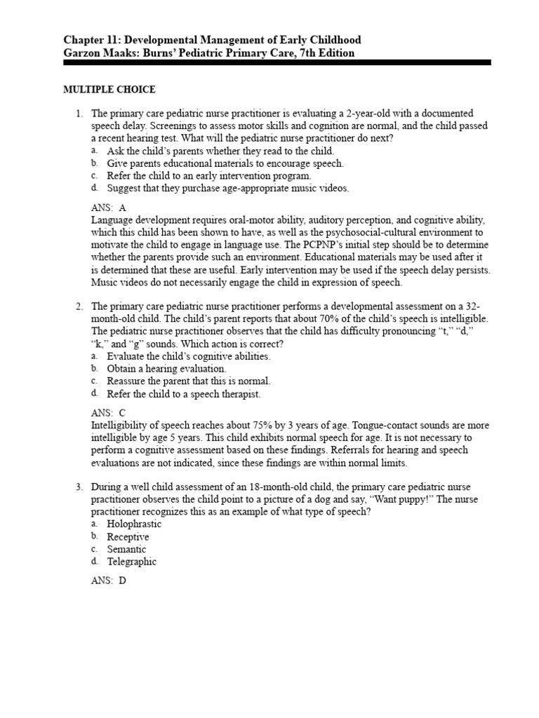 Chapter 11 developmental management of early childhood garzon maaks