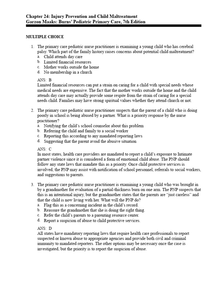 Chapter 24 injury prevention and child maltreatment garzon maaks