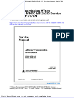 Allison Transmission Mt640 Mtbb643 Mt650 Mtb653 Service Manual Sm1317en