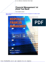 Full Download Hospitality Financial Management 1st Edition Chatfield Test Bank
