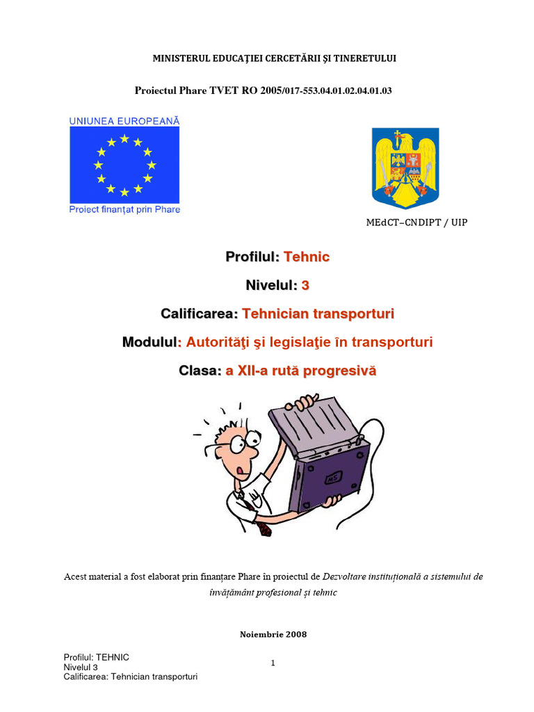 Autoritati Si Legislatie in Transport | PDF