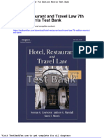 Full Download Hotel Restaurant and Travel Law 7th Edition Morris Test Bank