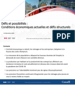 Statistique Canada - Défis Et Possibilités-Conditions Économiques Actuelles Et Défis Structurels 13 Décembre 2023