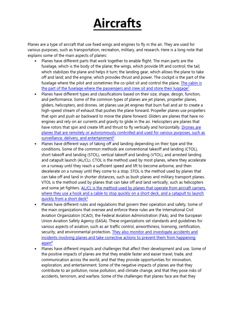 Aircraft PDF Airplane Aircraft