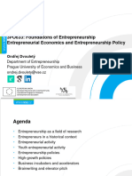 Entrepreneurial Economics Policy Ondrej Dvoulety LECTURE ONLY