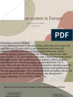 Education System in Europe: Worked By:fiona Mata Class:10-2