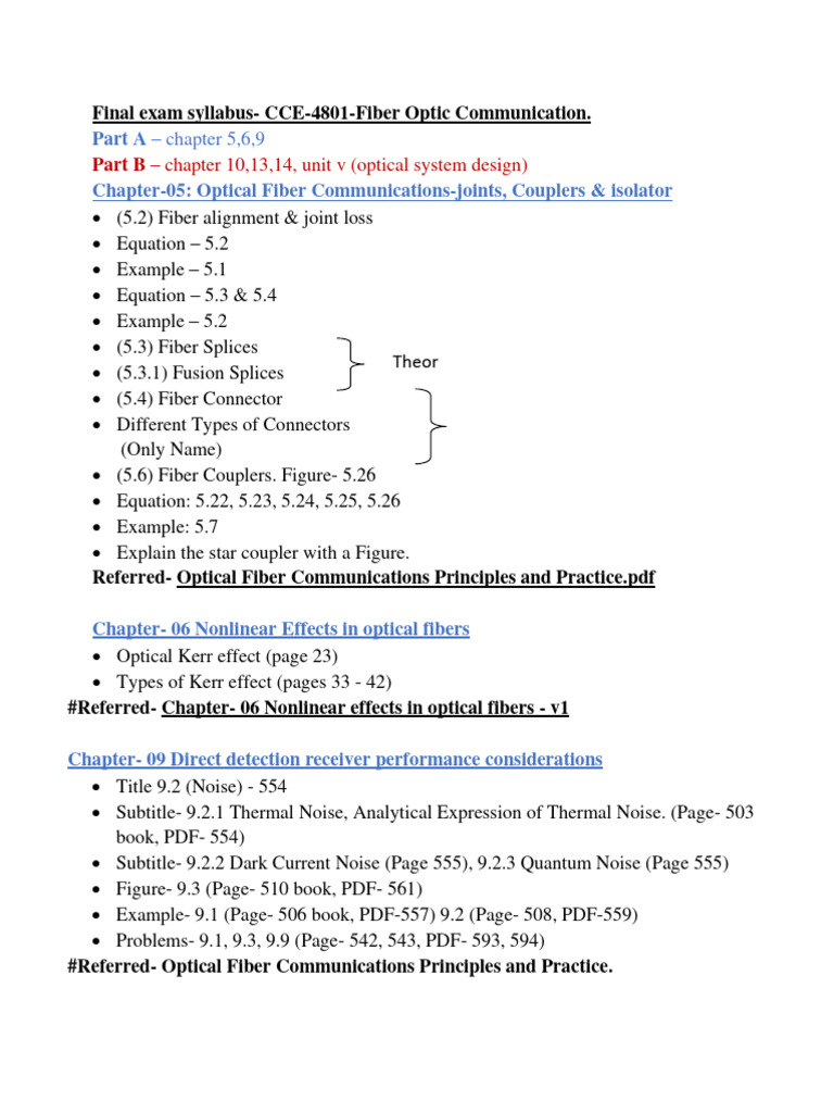 Fiber Optic Com Final Suggetion | PDF | Wavelength Division ...