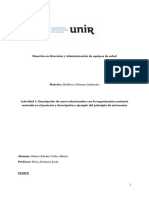 Actividad 1 Descripción de Casos Relacionados Con La Organización Sanitaria Centrada en El Paciente y Descripción y Ejemplo Del Principio de Autonomía