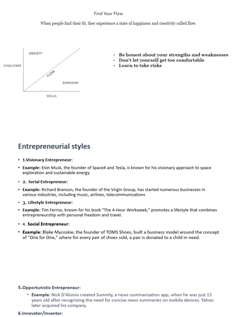 Find Your Flow Pdf Entrepreneurship Elon Musk