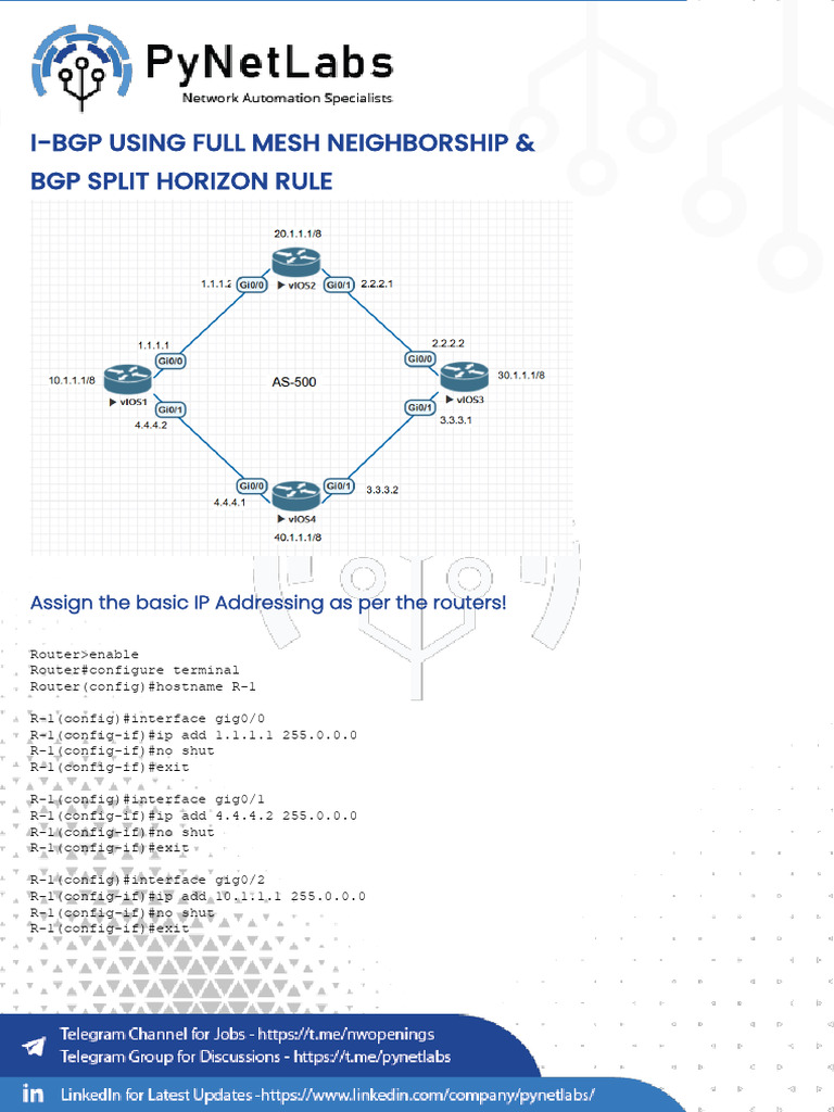 bgp フルメッシュ: ibgp フルメッシュ 設定 – OTZF
