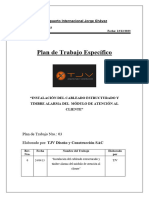 003 - 2013-04-04 - Plan de Trabajo Especifico - Instalación de Cableado Estructurado