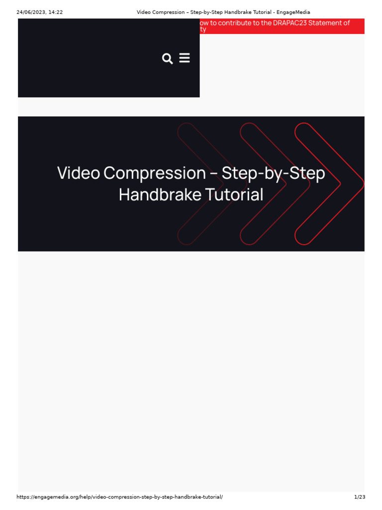 Video Compression – Step-by-Step Handbrake Tutorial - EngageMedia, PDF, Video