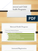 9 Maternal Child Health Programs