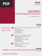 (20230605) Slides - Lesson 6 - Capital Budgeting Techniques