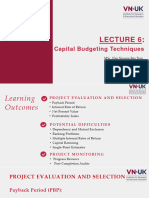(20230605) Slides - Lesson 6 - Capital Budgeting Techniques