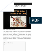 Customs As A Source of Law - Jurisprudence - Ipleaders Blog