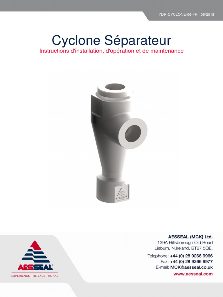 Installation et Maintenance Cyclone YDR | PDF | Pression | Pompe